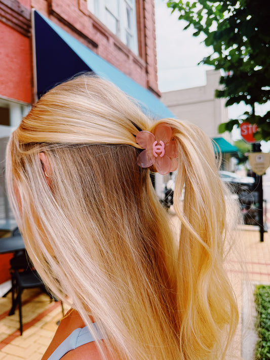 Pink - Flower Hair Clip