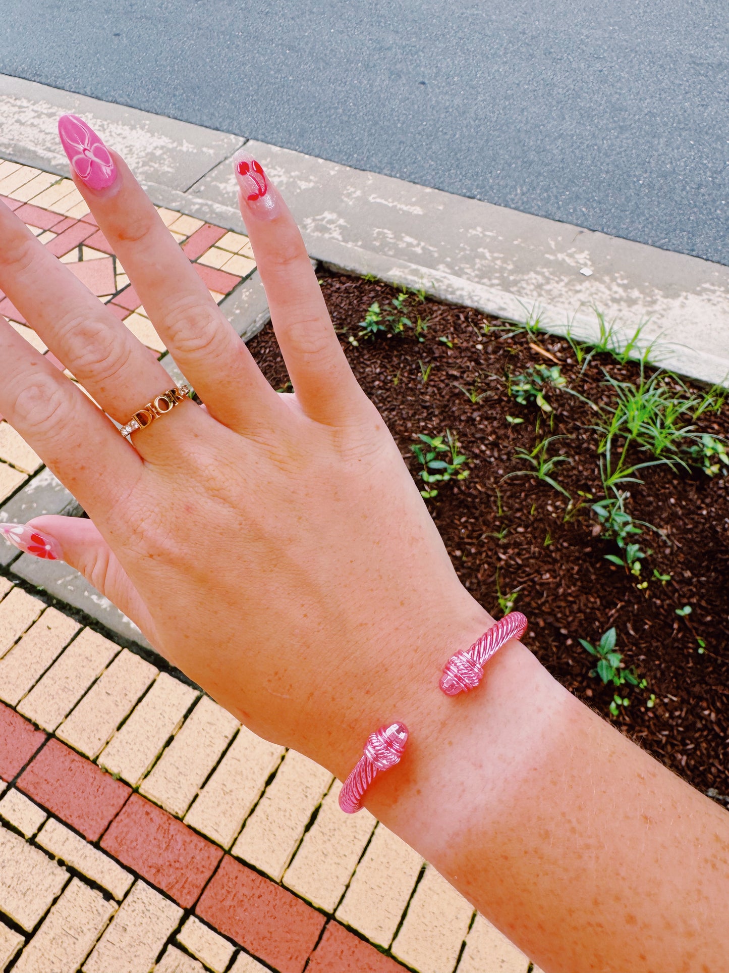 Pink - Cable Bracelet