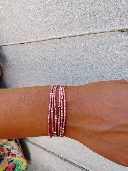 Pink Beaded Bracelet