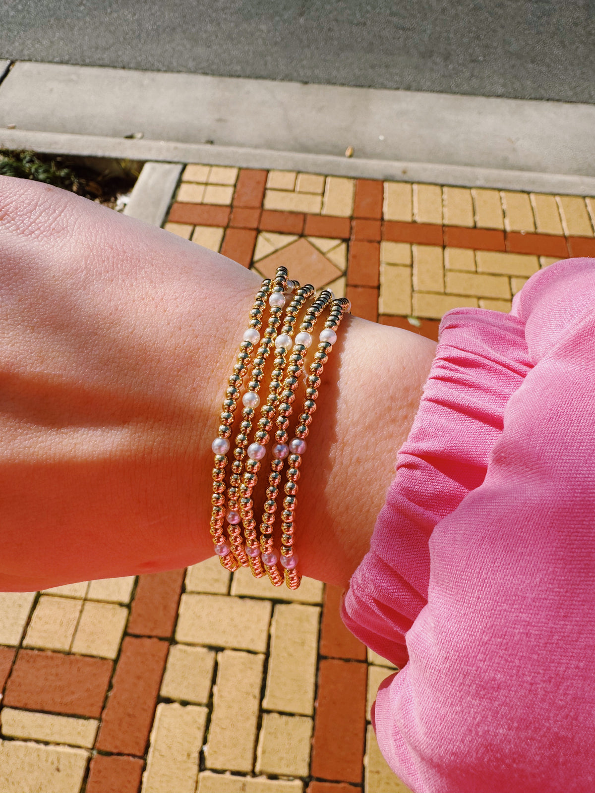 Gold & Pearl Bracelets