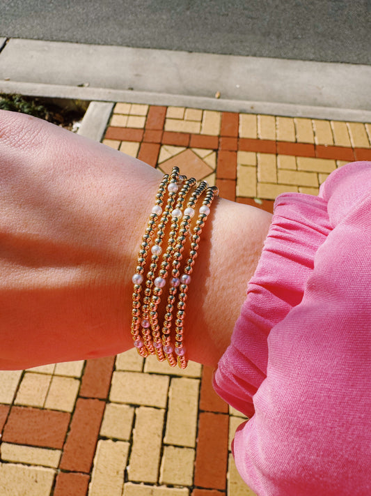 Gold & Pearl Bracelets