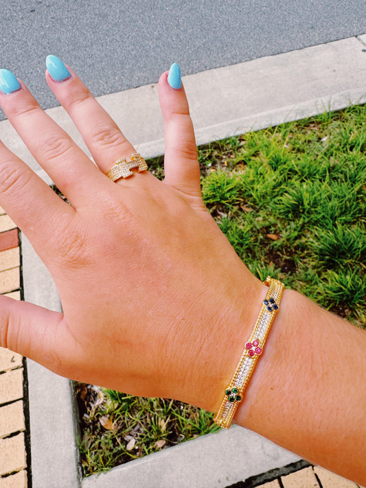 Rainbow Clover Bracelet