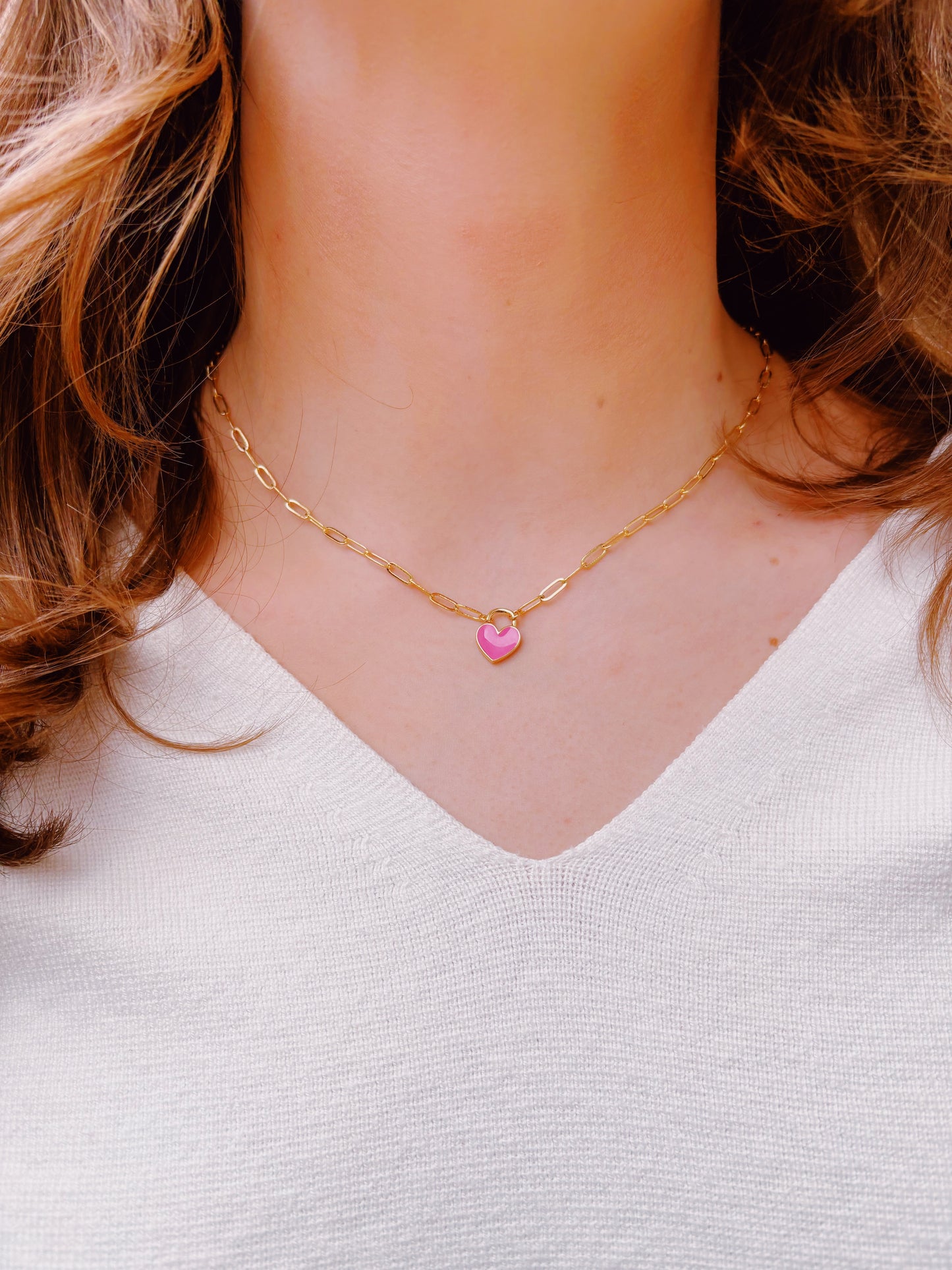 Pink Heart Necklace