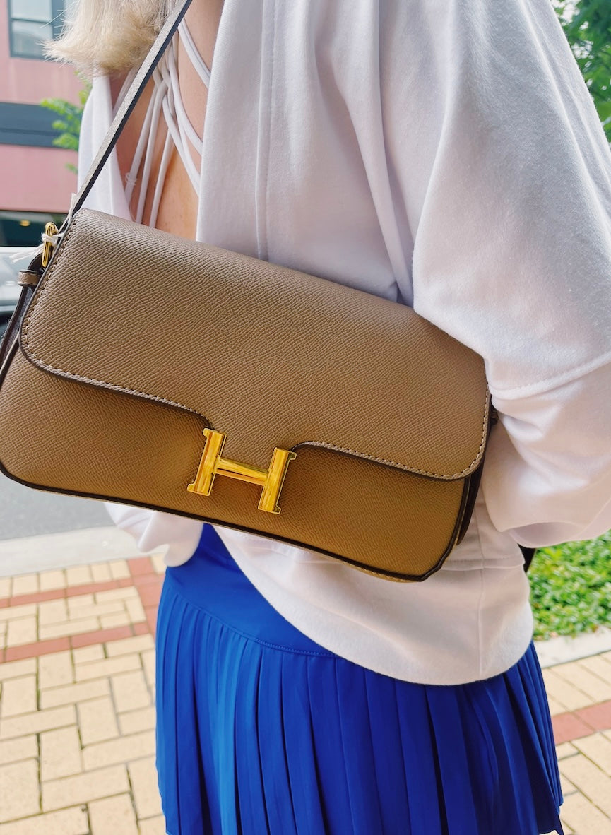 H Buckle Shoulder Bag